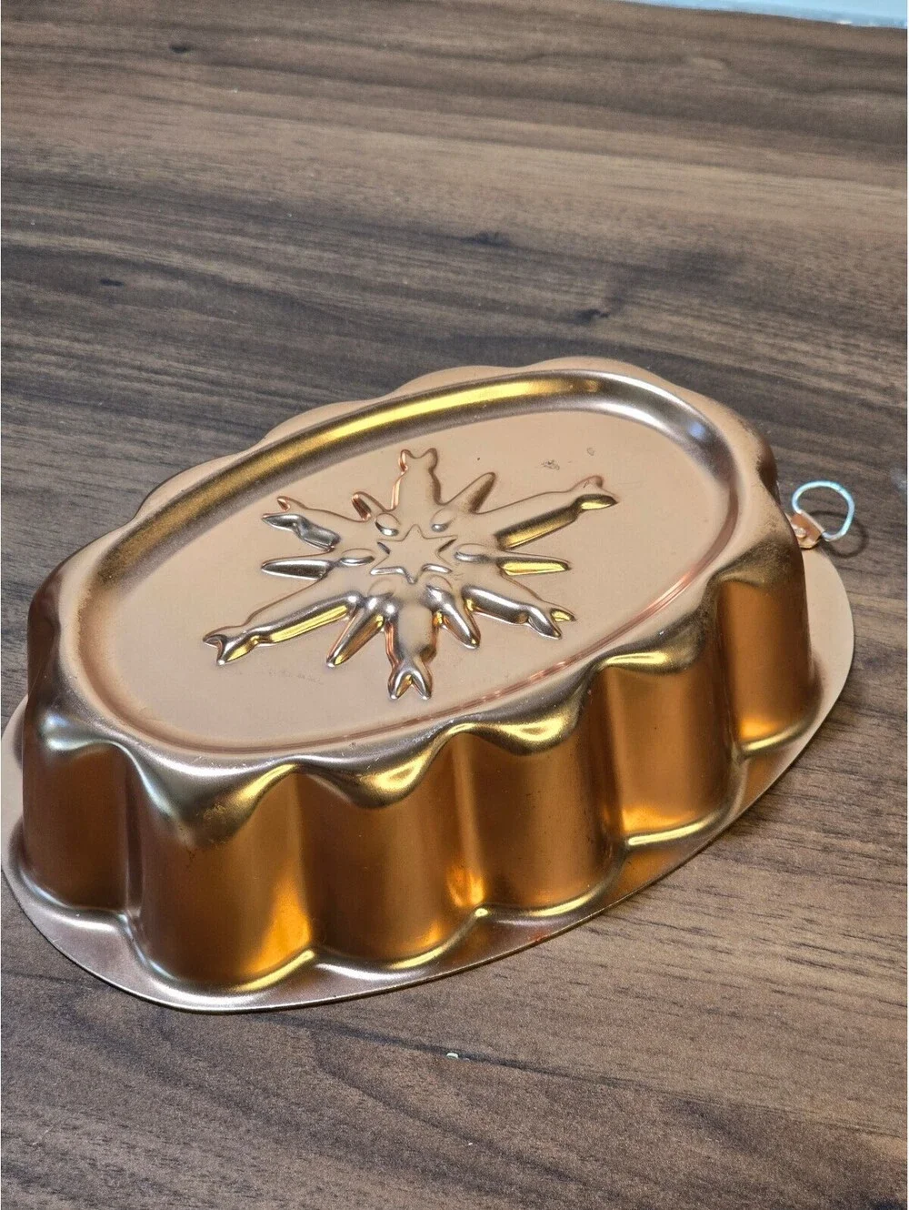 Vintage Copper Mold with Starburst Design